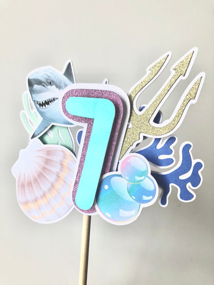 Cupcake Topper Oceaan (6 stuks)